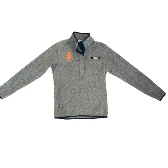 Women's Syracuse Orange Columbia PFG Fleece Pullover S Gray university - Picture 1 of 9